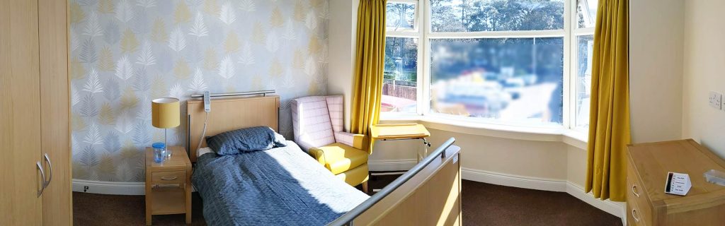 Blue and Yellow Themed Resident Room